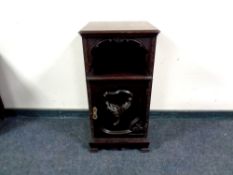 A late Victorian mahogany pot cupboard,