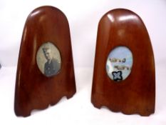 WWI Interest: Matching Pair of Great War Propeller Tip Photograph Frames,