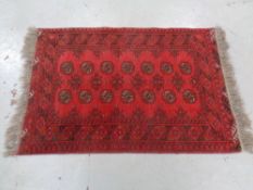 An Afghan rug,