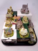 A tray containing 12 Lilliput Lane ornaments (7 boxed)