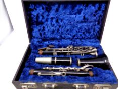 A four piece clarinet in fitted case