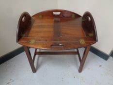 A butler's tray on stand