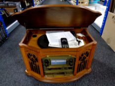A Steepletone retro style music centre