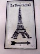 A cast iron plaque,