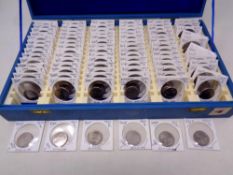 A case containing a quantity of American quarter dollars