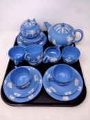 A 21 piece Wedgwood Jasperware tea service