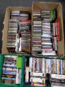 Four boxes and crates containing a quantity of assorted CDs,