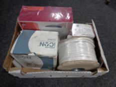 A box containing spool of cable, Acion ventilation,