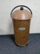A vintage copper water boiler