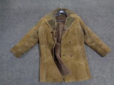 A sheepskin coat