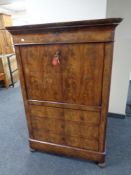 A 19th century mahogany secretaire chest