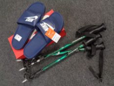 A pair of Nike Benassi sliders,