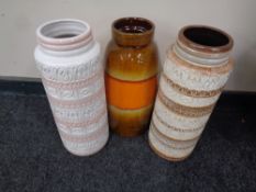 Three West German vases