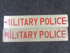 Two mid 20th century metal door plaques,