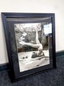 Photographer Andre De Dienes (1913-1985): Marilyn Monroe Exercising at the Bell Air hotel in 1953.