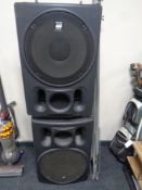 A pair of Skytec PA speakers,