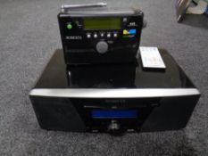 A Roberts DAB CD radio with lead and remote together with a further Roberts radio