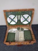 A cased Optima four person picnic set