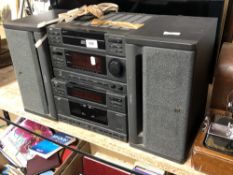 A JVC hifi system with speakers