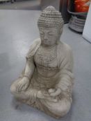 A concrete garden figure,