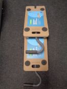 Two transport trolleys with handles