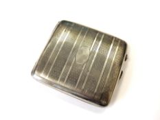 A silver cigarette case, Birmingham marks CONDITION REPORT: 101.