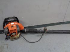 A Husqvarna petrol leaf blower