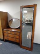A Maple and Company 19th century mirrored door wardrobe section together with four drawer dressing