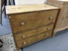 A Victorian pine mule chest