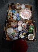 Two boxes of oriental ceramics