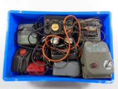 A crate of railway transformers