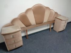A brown dralon continental headboard