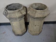 Two antique chimney pots