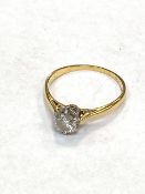 A diamond solitaire ring, approximately 4.93 mm diameter, 1.7g.