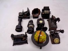 A tray of ten novelty pencil sharpeners