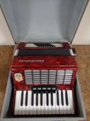 A Royal Standard piano accordion in case