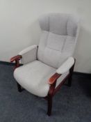 A Nordic Easy adjustable high-backed armchair