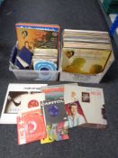 Two boxes of vinyl LP records, 7