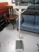 A vintage set of Divus doctor's scales