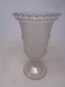 An early twentieth century glass vase with frosted panels