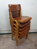 A set of six mid 20th century Tecta Furniture Limited of Great Yarmouth, England,