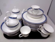 A tray of twenty three piece Royal Doulton Atlanta tea and dinner service together with twelve