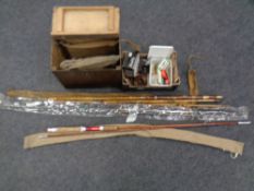 A Milbro two-piece fishing rod together with a further Pioneer two-piece fishing rod ,