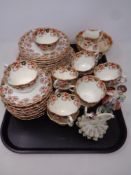 A tray of Victorian china tea service,