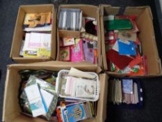 Four boxes of assorted greetings cards
