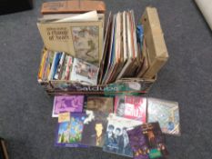 A box of a quantity of vinyl 78's, LP's and 7