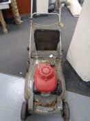 A Mountfield Hydrostatic petrol self drive lawn mower with grass box