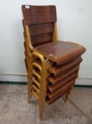 A set of six mid 20th century Tecta Furniture Limited of Great Yarmouth, England,