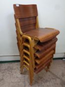 A set of six mid 20th century Tecta Furniture Limited of Great Yarmouth, England,