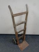 A vintage wooden sack barrow